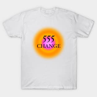 555 Angel Numbers Change Glowing Aura T-Shirt